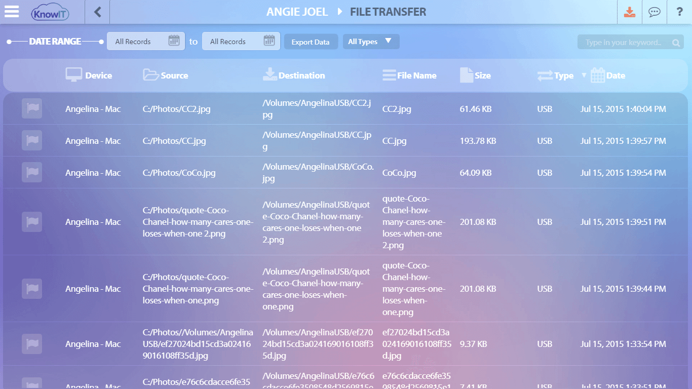 File Transfer Page